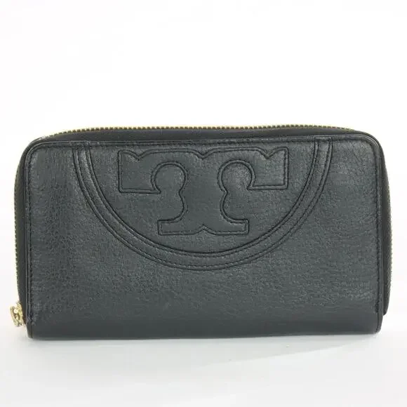 Tory Burch Fleming Embossed Logo Wallet - Picture 1 of 6